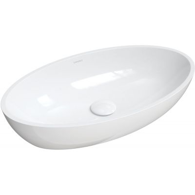 Umywalka 60x35 cm owalna nablatowa biała SIENALUNBP Omnires M+