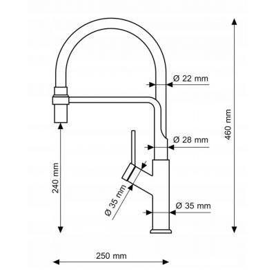 Bateria kuchenna stojąca czarna 090949901 Pyramis Flexos