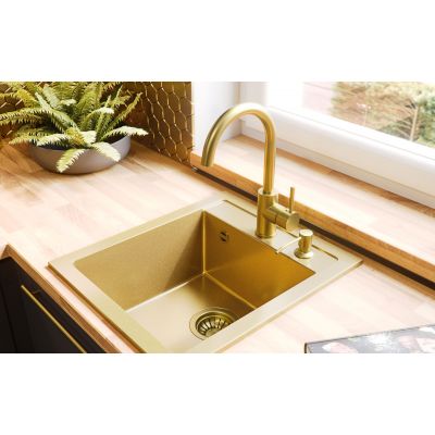 Zlewozmywak z baterią i dozownikiem ART4350G13323503PVDG1D Quadron Art Johnny 100