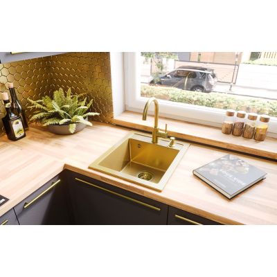 Zlewozmywak z baterią i dozownikiem ART4350G13323503PVDG1D Quadron Art Johnny 100