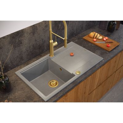 Zlewozmywak GraniteQ 116x50 cm czarny HQE11650U7PVDC1P2O Quadron Evan