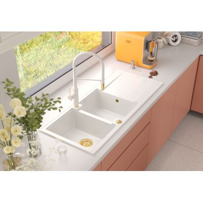 Zlewozmywak GraniteQ 116x50 cm czarny HQE11650U7PVDC1P2O Quadron Evan