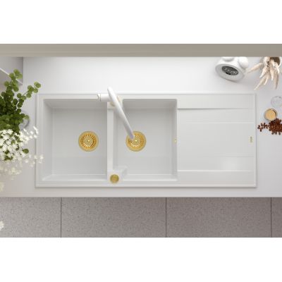 Zlewozmywak GraniteQ 116x50 cm czarny HQE11650U7PVDC1P2O Quadron Evan
