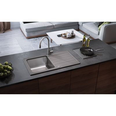 Zlewozmywak granitowo-stalowy 78x48 cm FUSK7848CZ Quadron Kenneth