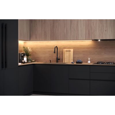 Zlewozmywak GraniteQ 76x45 cm czarny HQL7645U7PVDC1U Quadron Logan