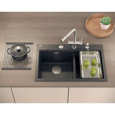 Zlewozmywak GraniteQ 76x50 cm czarny HQC7650U7PVDC1 Quadron Marc 120