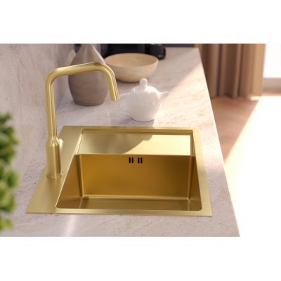 Zlewozmywak stalowy 55x48 cm HB7910PVDBSC1 Quadron Russel