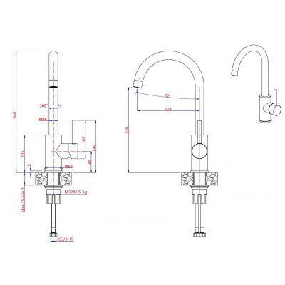 Zlewozmywak z baterią i dozownikiem ART5047G1BP3323502PVDBSG1D Quadron Art Johnny 110