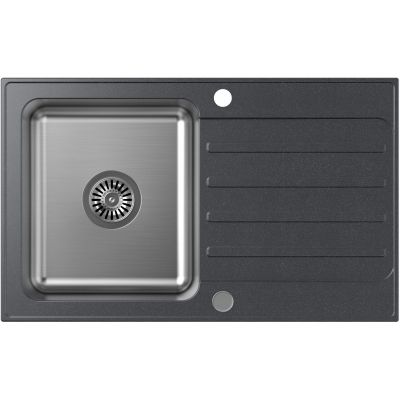 Zlewozmywak granitowo-stalowy 78x48 cm FUSK7848CZ Quadron Kenneth