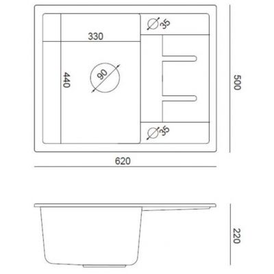 Zlewozmywak GraniteQ 62x50 cm HB8210U7G1P2O Quadron Morgan