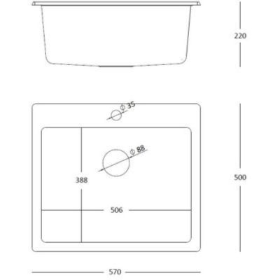 Zlewozmywak GraniteQ 57x50 cm HB8304U1C1P2O Quadron Morgan