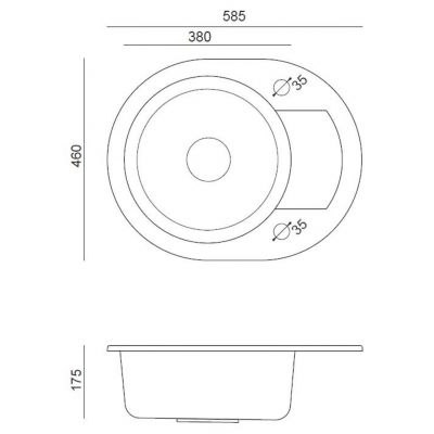 Zlewozmywak GraniteQ 58.5x46 cm HCQC5846SZK Quadron Johnny