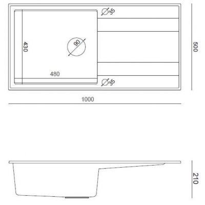 Zlewozmywak GraniteQ 100x50 cm HCQE10050U7PVDG1P2O Quadron Evan