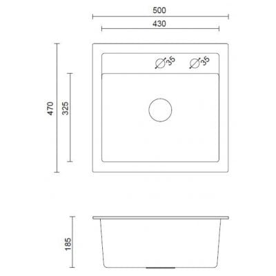 Zlewozmywak GraniteQ 50x47 cm HCQJ5047SZK Quadron Johnny