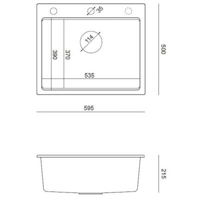 Quadron Kurt 110 zlewozmywak 59.5x50 cm GraniteQ czarny HCQK5052CZK