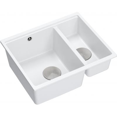 Zlewozmywak GraniteQ 55x46 cm biały HCQL5646U1BSU Quadron Logan