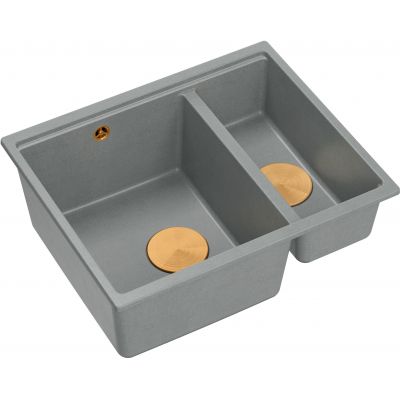 Zlewozmywak GraniteQ 55x46 cm szary/grafitowy/onyx HCQL5646U5C1U Quadron Logan