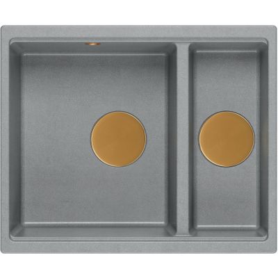 Zlewozmywak GraniteQ 55x46 cm szary/grafitowy/onyx HCQL5646U5C1U Quadron Logan