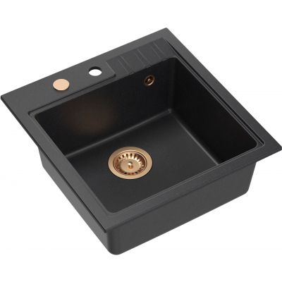 Zlewozmywak z baterią czarny/czarny HCQP5052CZK3323503PVDC1 Quadron Peter