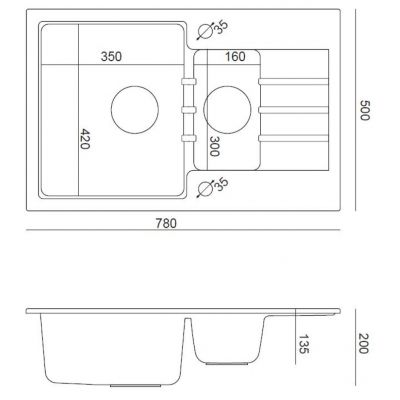 Zlewozmywak z baterią i akcesoriami biały / biały HCQP57850BIK3673500WHM Quadron Comfort 156