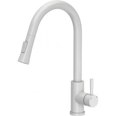 Zlewozmywak z baterią i akcesoriami biały / biały HCQP57850BIK3673500WHM Quadron Comfort 156