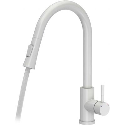Zlewozmywak z baterią i akcesoriami biały / biały HCQP57850BIK3673500WHM Quadron Comfort 156
