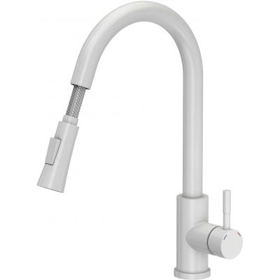 Zlewozmywak z baterią i akcesoriami biały / biały HCQP57850BIK3673500WHM Quadron Comfort 156