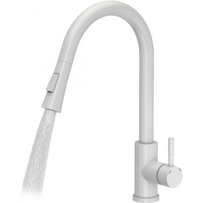 Zlewozmywak z baterią i akcesoriami biały / biały HCQP57850BIK3673500WHM Quadron Comfort 156