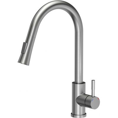 Zlewozmywak z baterią i akcesoriami szary / stal HCQP57850SZ3673500BS Quadron Comfort 156