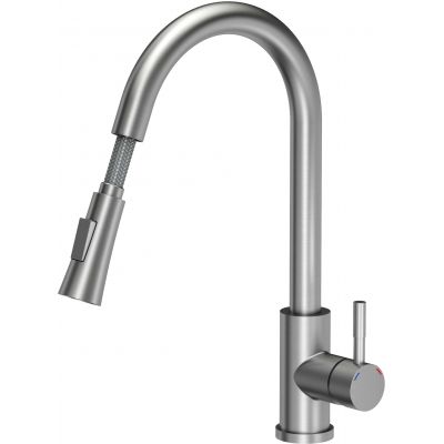 Zlewozmywak z baterią i akcesoriami szary / stal HCQP57850SZ3673500BS Quadron Comfort 156