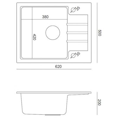 Zlewozmywak z baterią i akcesoriami szary / stal HCQP6250SZK3673500BS Quadron Comfort 116