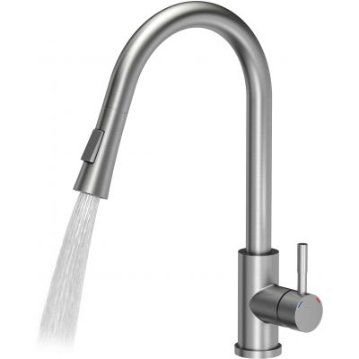 Zlewozmywak z baterią i akcesoriami szary / stal HCQP6250SZK3673500BS Quadron Comfort 116