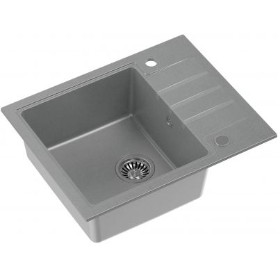 Zlewozmywak z baterią i akcesoriami szary / stal HCQP6250SZK3673500BS Quadron Comfort 116