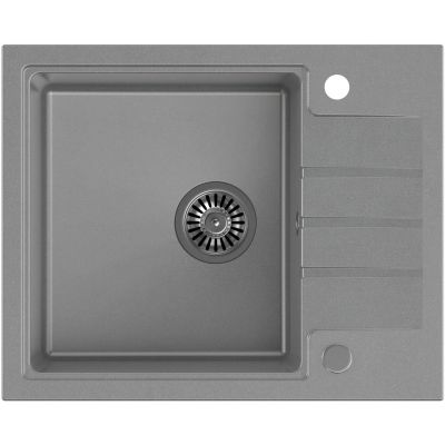 Zlewozmywak z baterią i akcesoriami szary / stal HCQP6250SZK3673500BS Quadron Comfort 116