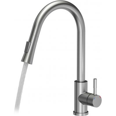 Zlewozmywak z baterią i akcesoriami szary / stal HCQP6250SZK3673500BS Quadron Comfort 116