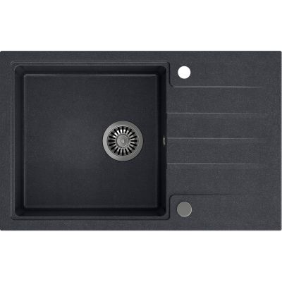 Zlewozmywak z baterią i akcesoriami czarny / czarny HCQP7850CZK3673500BLM Quadron Comfort 111