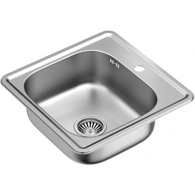 Zlewozmywak stalowy z syfonem 48x48 cm HD110LEN4848 Quadron Joe 110