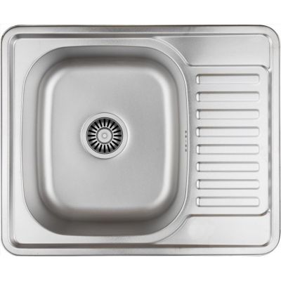 Zlewozmywak stalowy z syfonem 58x48 cm HD116SAT5848 Quadron Kevin