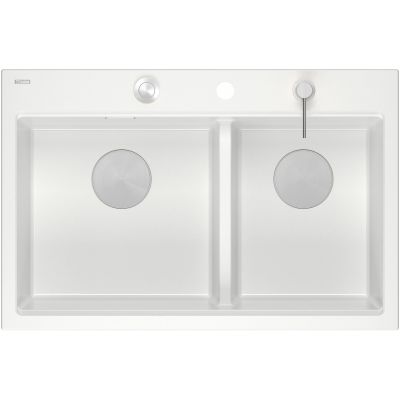 Zlewozmywak GraniteQ 76x50 cm biały HQC7650U1BS Quadron Marc 120