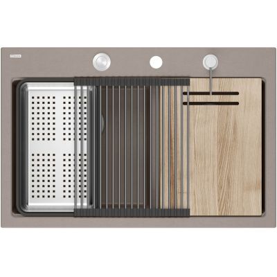 Zlewozmywak GraniteQ 76x50 cm beżowy HQC7650U4BS Quadron Marc 120
