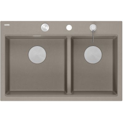 Zlewozmywak GraniteQ 76x50 cm beżowy HQC7650U4BS Quadron Marc 120