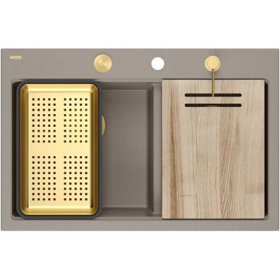 Zlewozmywak GraniteQ 76x50 cm beżowy HQC7650U4PVDG1 Quadron Marc 120