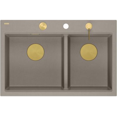 Zlewozmywak GraniteQ 76x50 cm beżowy HQC7650U4PVDG1 Quadron Marc 120