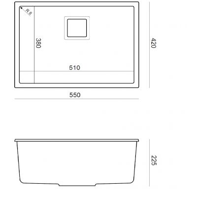 Komora podwieszana 55x42 cm HQD5542U7C1 Quadron David