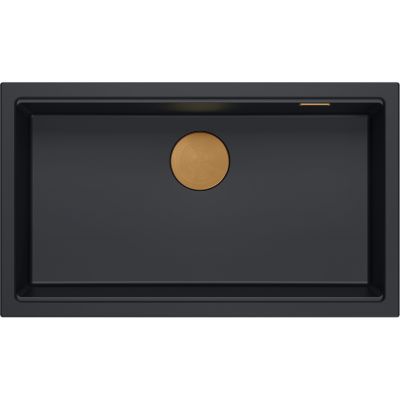 Zlewozmywak GraniteQ 76x45 cm czarny HQD7644U7PVDC1U Quadron Logan