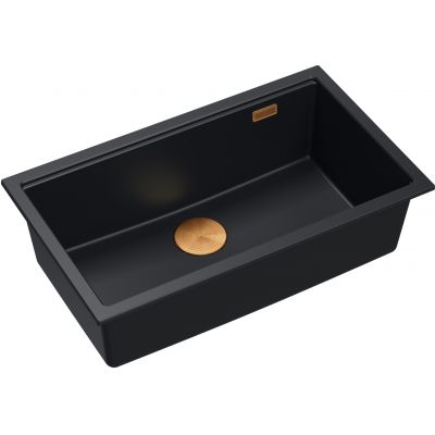 Zlewozmywak GraniteQ 76x45 cm czarny HQD7644U7PVDC1U Quadron Logan