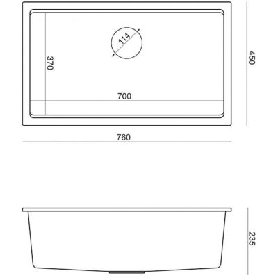 Zlewozmywak GraniteQ 76x45 cm czarny HQD7644U8BSU Quadron Logan