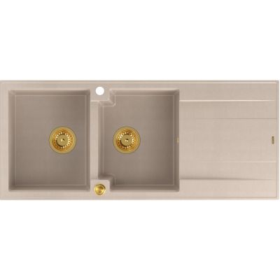 Zlewozmywak GraniteQ 116x50 cm beżowy HQE11650U2PVDG1P2O Quadron Evan