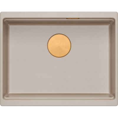 Zlewozmywak GraniteQ 56x45 cm beżowy HQJ6045U2PVDC1U Quadron Logan