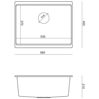 Quadron Logan 100 zlewozmywak 56x45 cm Graniteq czarny HQJ6045U7_BLM_U